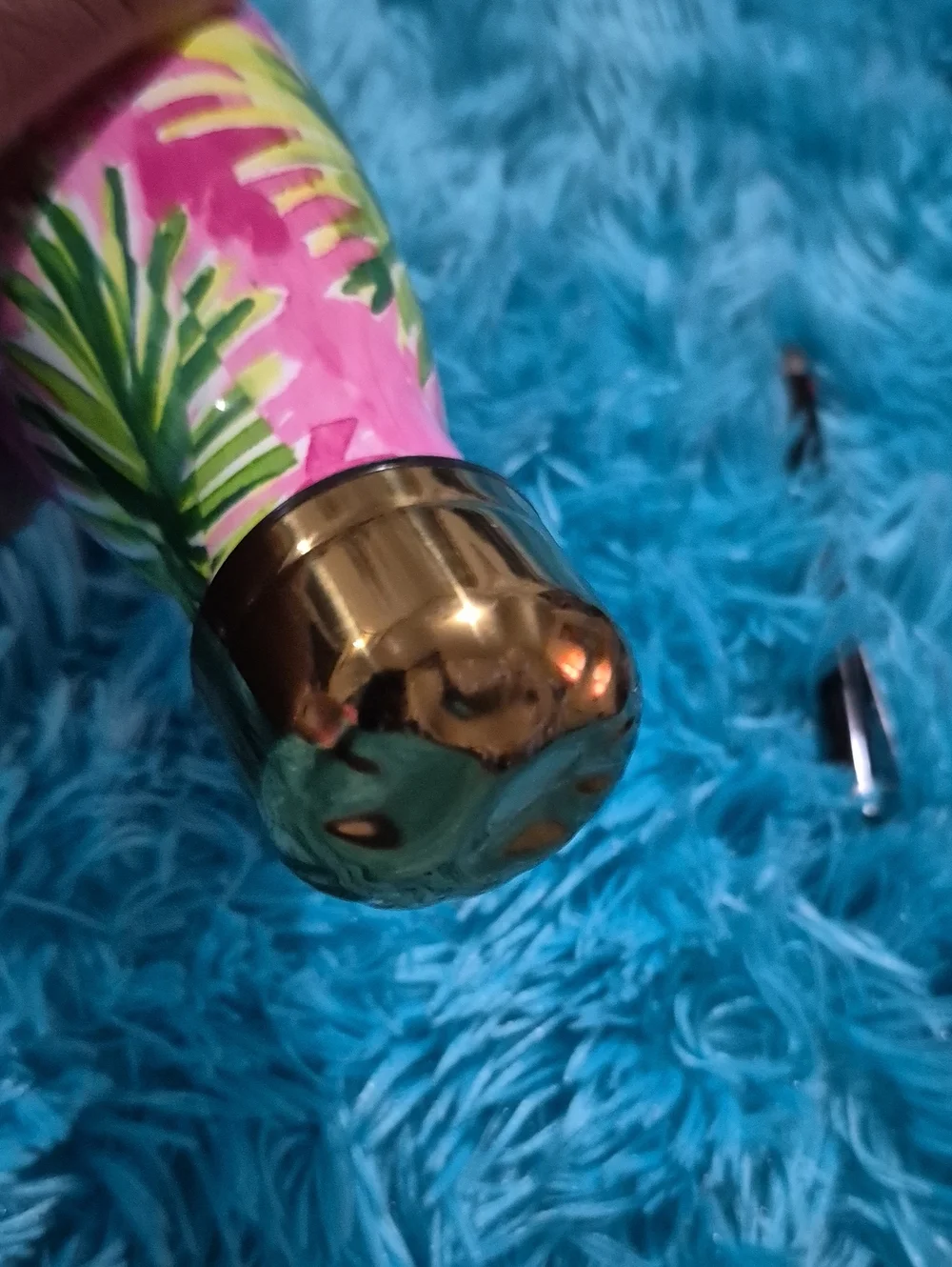 Lilly Pulitzer Pink Tropical Palm Insulated Bottle